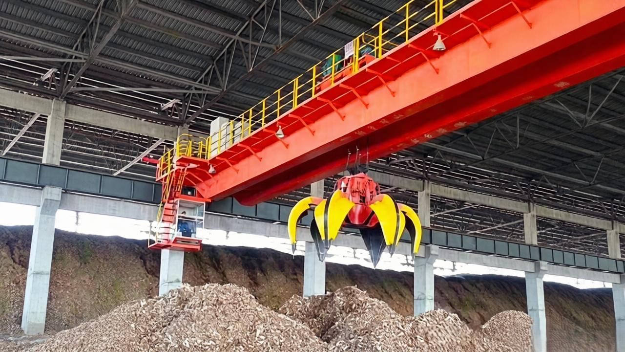 double beam grab bridge crane