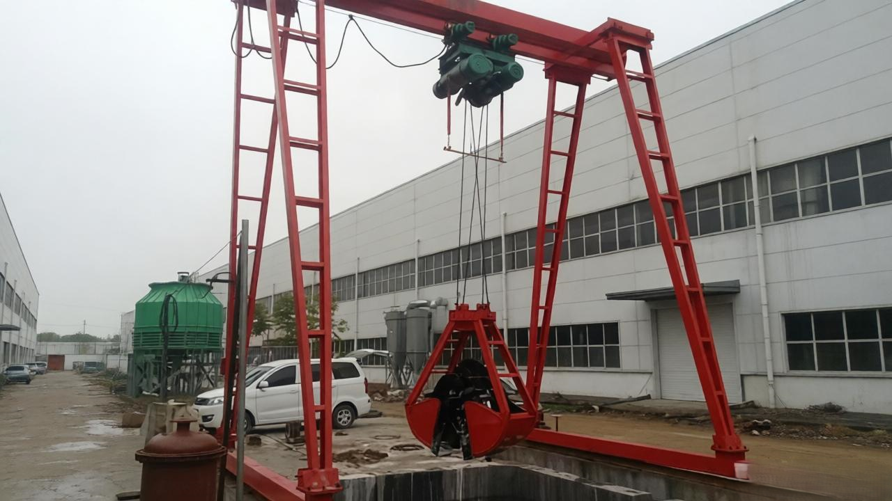 single girder grab gantry crane