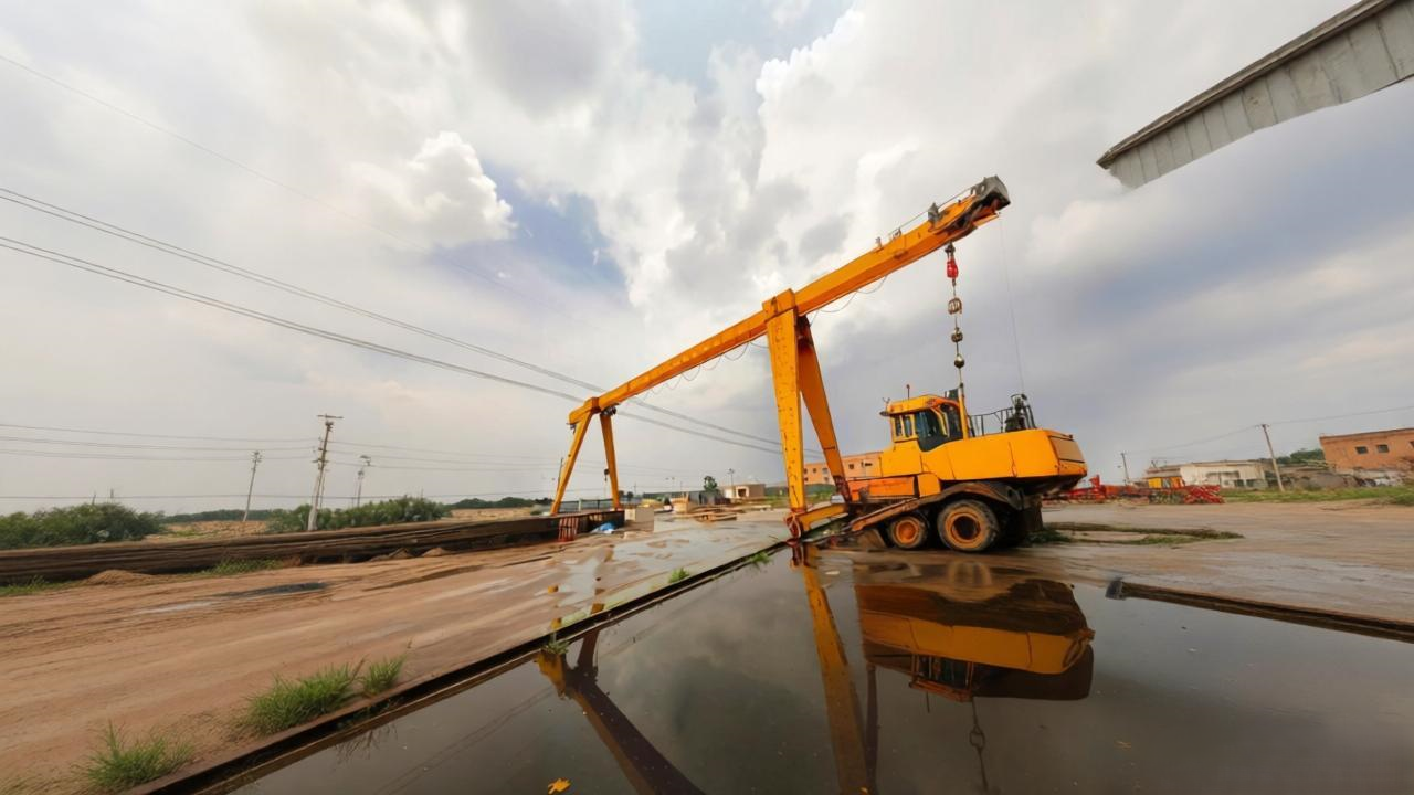 track mounted crane